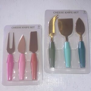 Colorful Stainless Steel Cheese Knife with Handles Sets Bundle